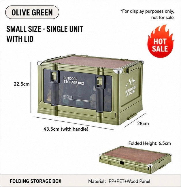 Foldable Storage Box Large Capacity Portable (Outdoor/Indoor Use)
