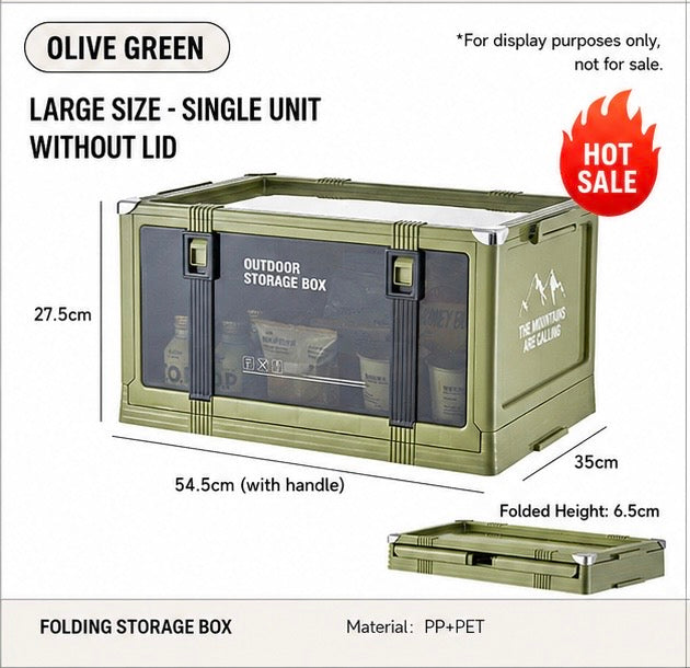 Foldable Storage Box Large Capacity Portable (Outdoor/Indoor Use)