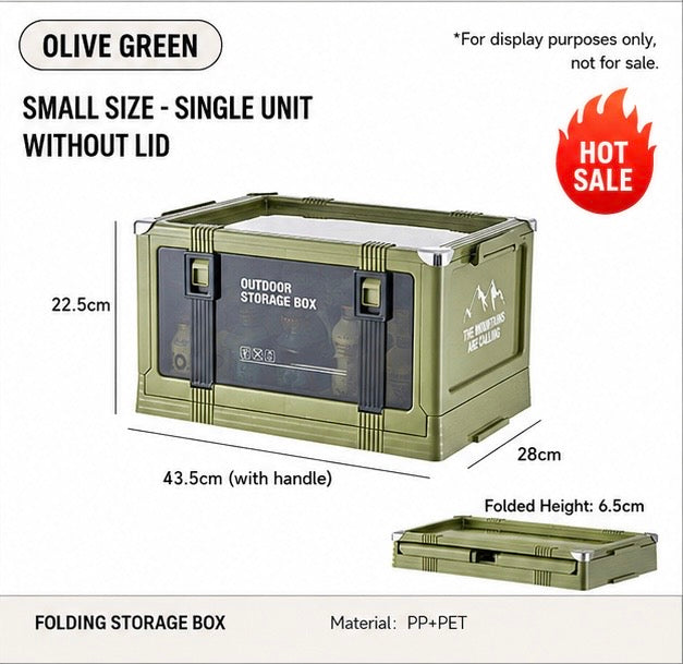 Foldable Storage Box Large Capacity Portable (Outdoor/Indoor Use)