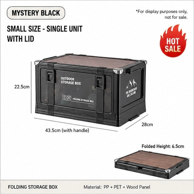 Foldable Storage Box Large Capacity Portable (Outdoor/Indoor Use)