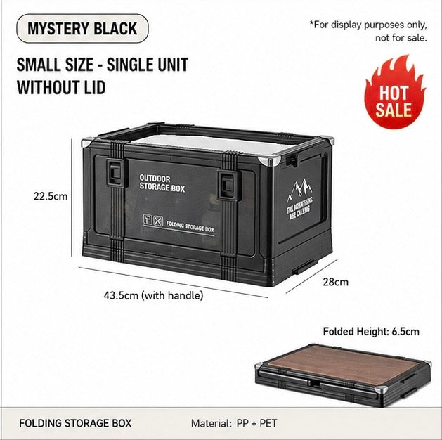 Foldable Storage Box Large Capacity Portable (Outdoor/Indoor Use)