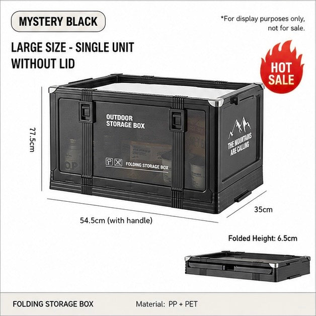 Foldable Storage Box Large Capacity Portable (Outdoor/Indoor Use)