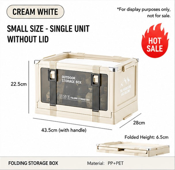 Foldable Storage Box Large Capacity Portable (Outdoor/Indoor Use)