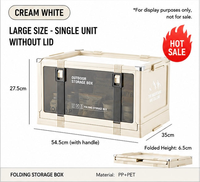 Foldable Storage Box Large Capacity Portable (Outdoor/Indoor Use)
