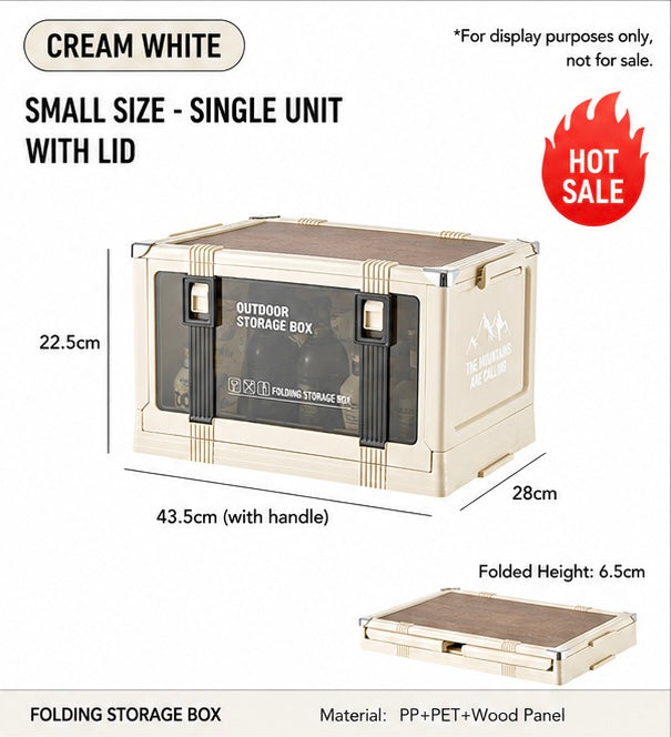 Foldable Storage Box Large Capacity Portable (Outdoor/Indoor Use)