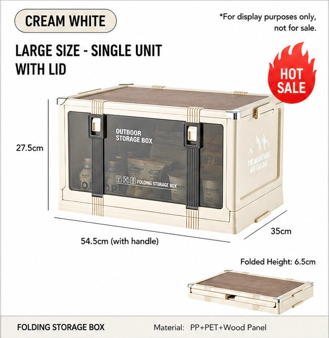 Foldable Storage Box Large Capacity Portable (Outdoor/Indoor Use)