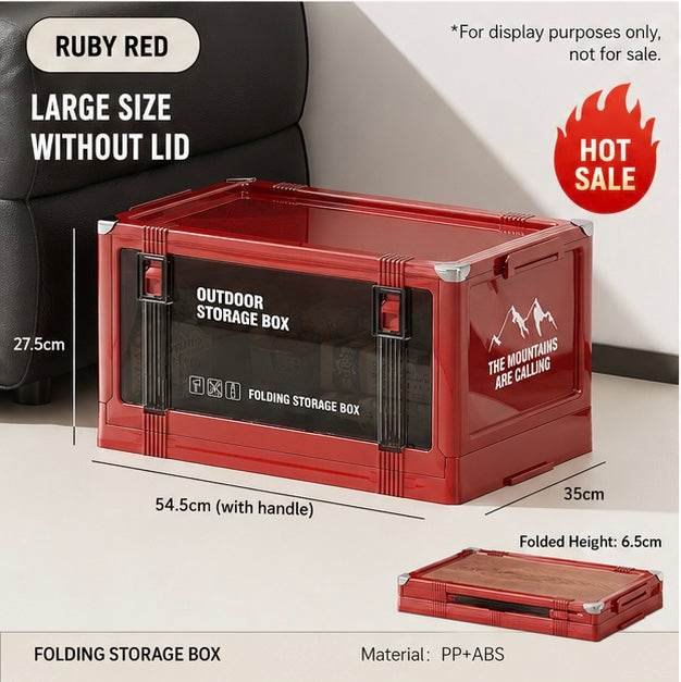 Foldable Storage Box Large Capacity Portable (Outdoor/Indoor Use)