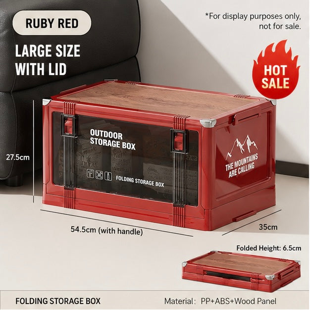 Foldable Storage Box Large Capacity Portable (Outdoor/Indoor Use)