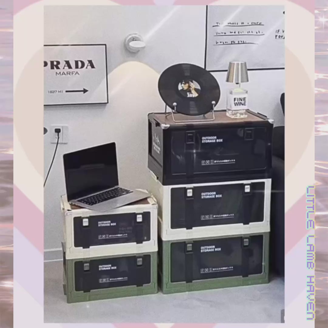 Foldable Storage Box Large Capacity Portable (Outdoor/Indoor Use)