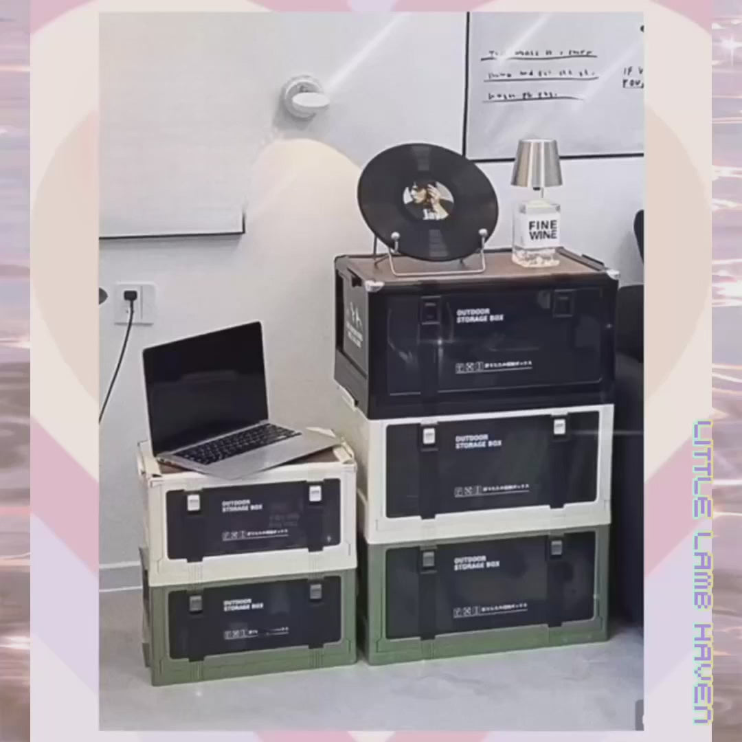 Foldable Storage Box Large Capacity Portable (Outdoor/Indoor Use)